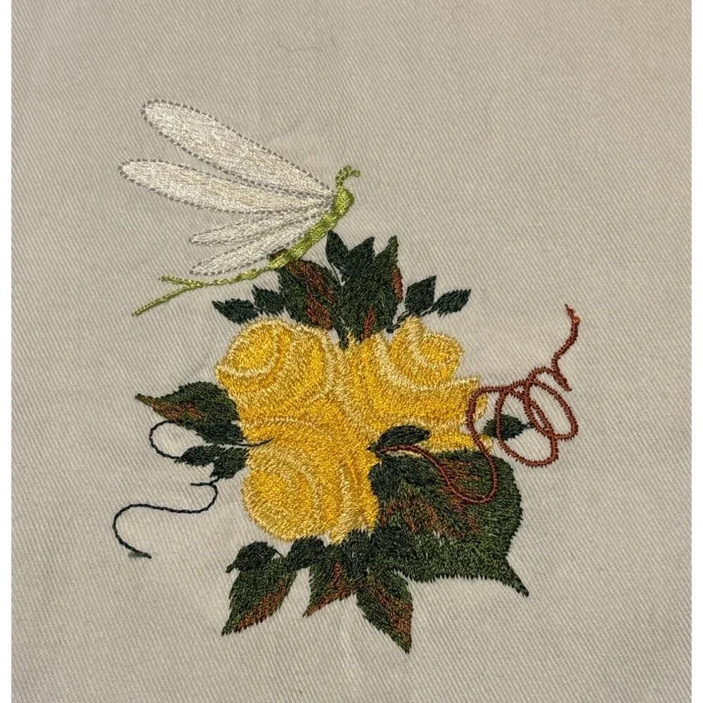 Handcrafted Purple and Gold Quilt With‎ Embroidered & Crocheted Flowers 43x43